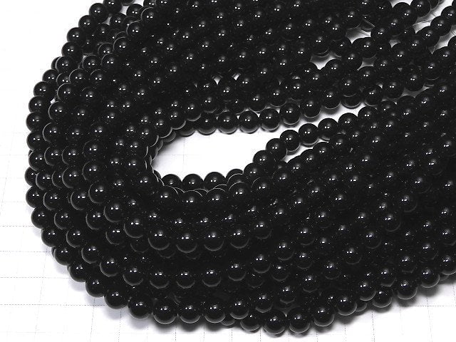 [Video] Onyx  Round 8mm 1strand beads (aprx.15inch/36cm)