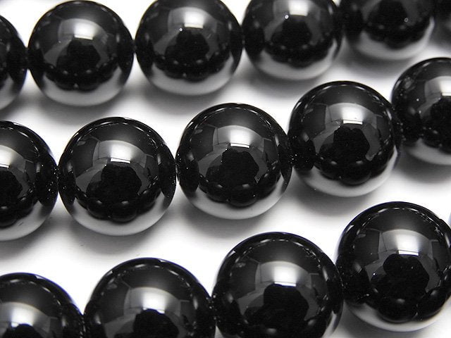 [Video] Onyx Round 14mm 1strand beads (aprx.14inch / 35cm)