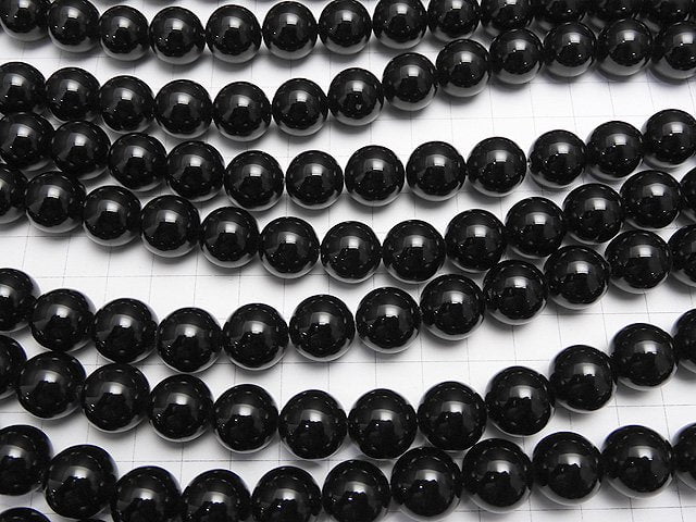 [Video] Onyx Round 14mm 1strand beads (aprx.14inch / 35cm)