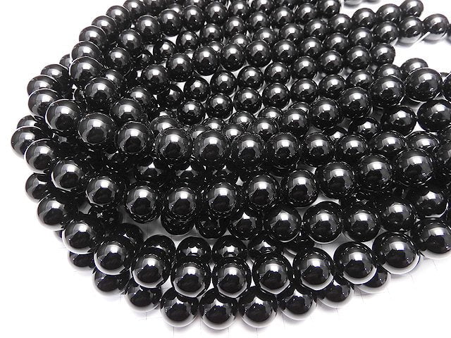 [Video] Onyx Round 14mm 1strand beads (aprx.14inch / 35cm)