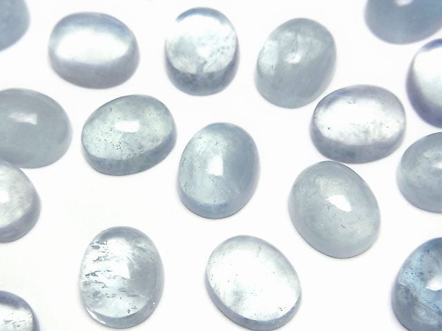 [Video]Aquamarine AA++ Oval Cabochon 11x9mm 3pcs