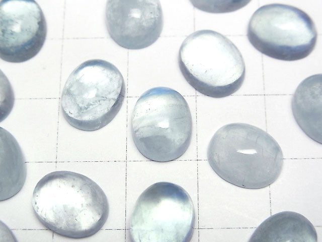 [Video]Aquamarine AA++ Oval Cabochon 11x9mm 3pcs