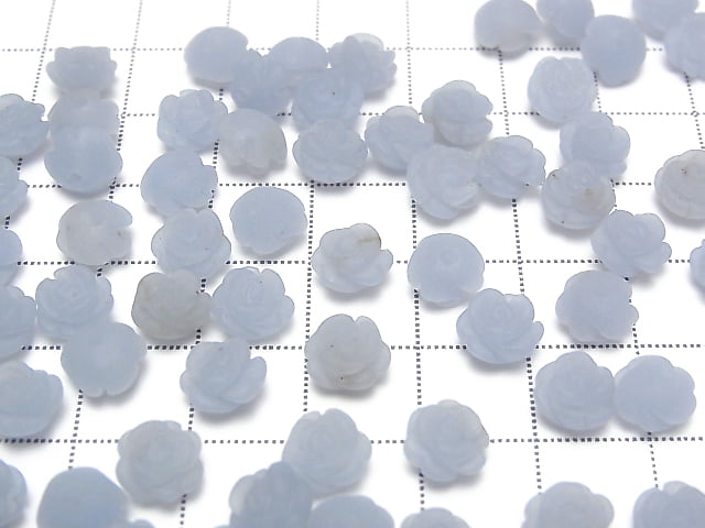 [Video] Angelite AAA Rose 8 mm [Half Drilled Hole] 4pcs $5.79!