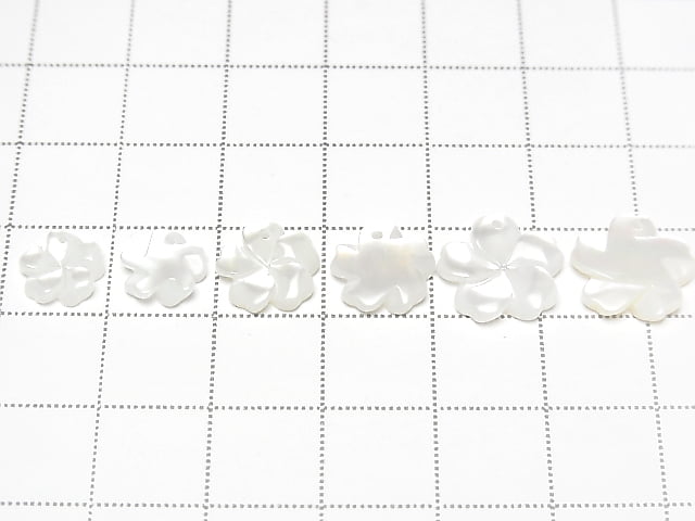 [Video] High Quality White Shell (Silver-lip Oyster) AAA Flower [8mm][10mm][12mm] 3pcs
