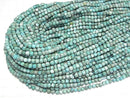 [Video]High Quality! Turquoise AA Cube Shape 4x4x4mm half or 1strand beads (aprx.15inch/37cm)