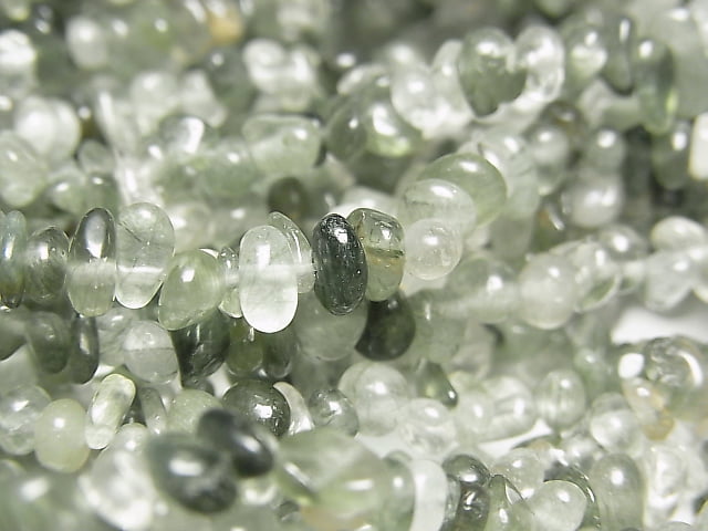 [Video] Actinolite in Quartz AA Chips (Small Nugget) 1strand beads (aprx.34inch / 86cm)