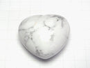 [Video] Howlite Magnesite Undrilled Heart 40x45mm 1pc