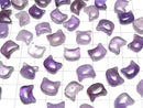 [Video]Amethyst Cat Motif 10x12mm [Half Drilled Hole (Back)] 2pcs