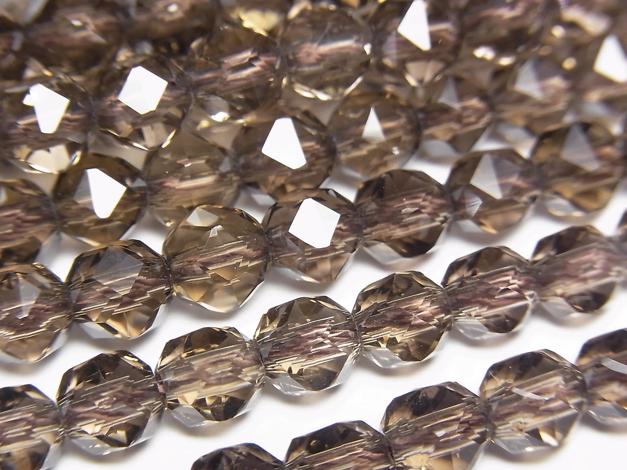 Haute qualité ! Quartz Fumé AAA à facettes étoilées rondes 6 mm 1/4 ou 1 brin de perles (environ 15 pouces/38 cm)