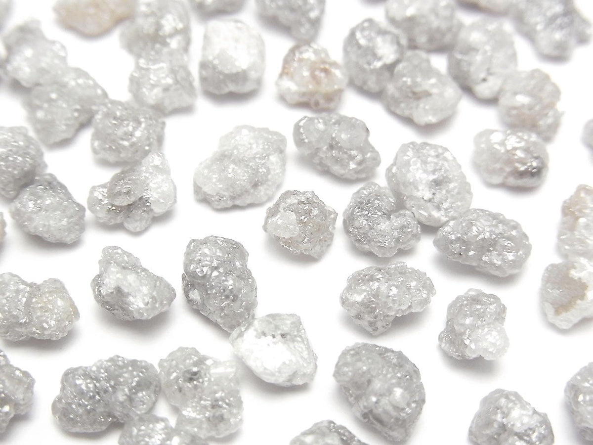 Gray-Off-White Diamond Loose Stone Rough Nugget 3pcs
