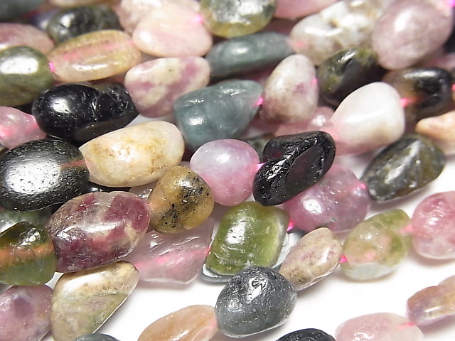 [Video] Multicolor Tourmaline AA Nugget 1strand beads (aprx.15inch / 38cm)