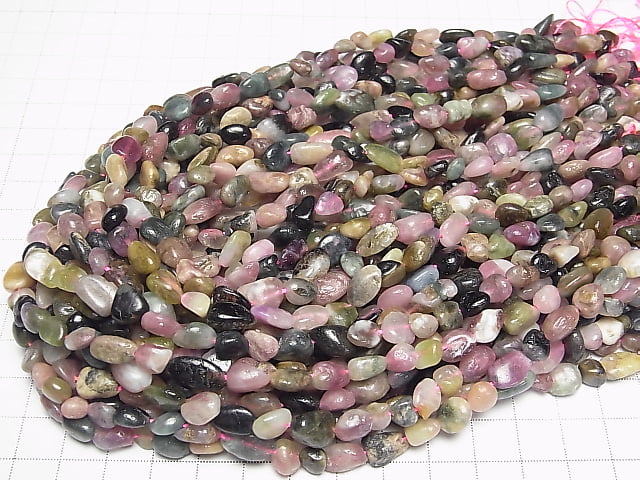 [Video] Multicolor Tourmaline AA Nugget 1strand beads (aprx.15inch / 38cm)