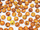 [Video]Cracked Baltic Amber Round Cabochon 10x10mm 2pcs
