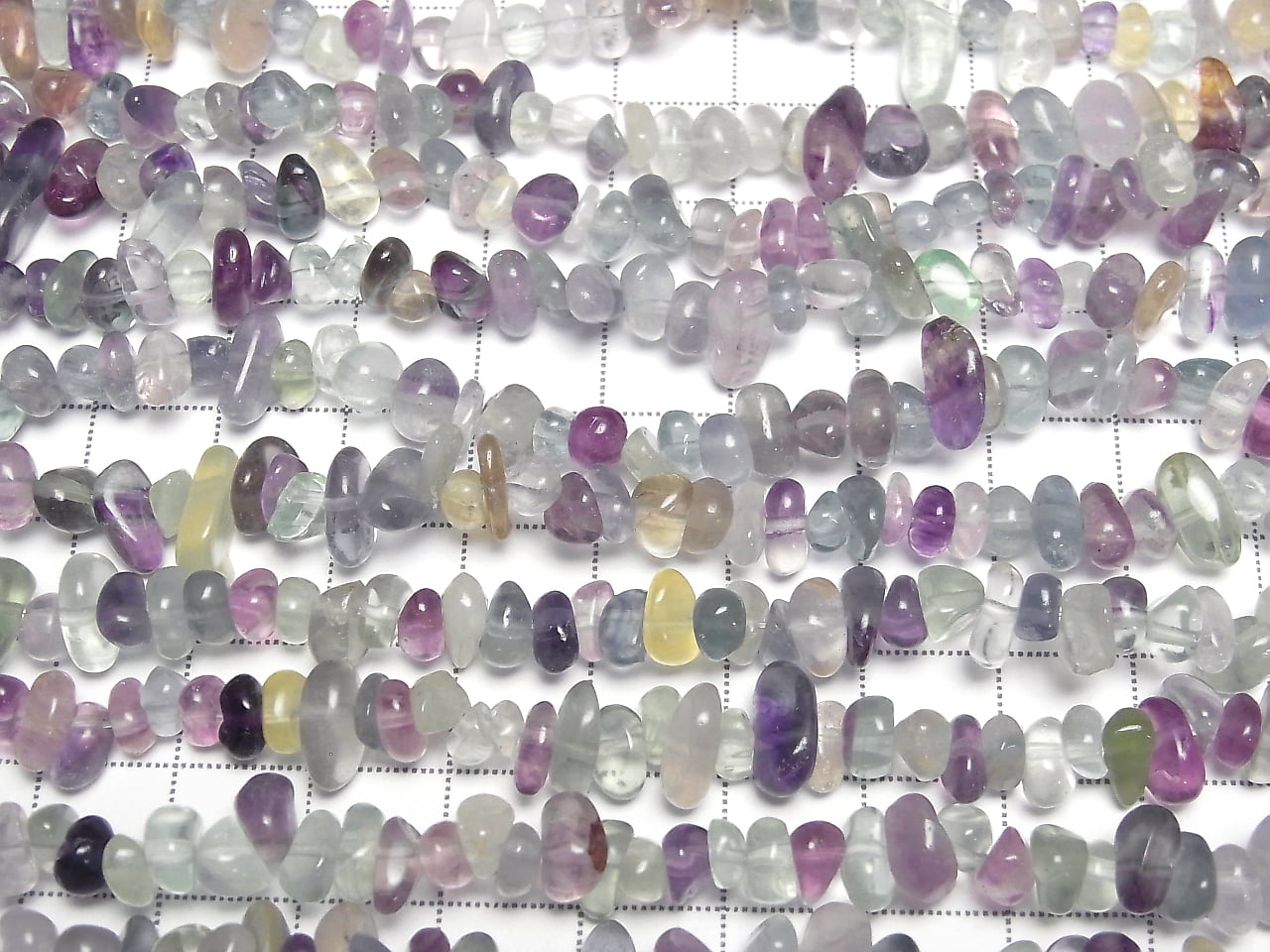 Multicolor Fluorite AAA- Chips (Small Nugget) 1strand beads (aprx.31inch/78cm)