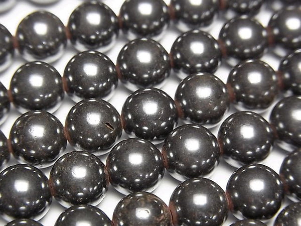 [Video] Natural Hematite AAA Round 8mm 1strand beads (aprx.15inch/37cm)