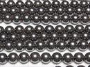 [Video] Natural Hematite AAA Round 8mm 1strand beads (aprx.15inch/37cm)