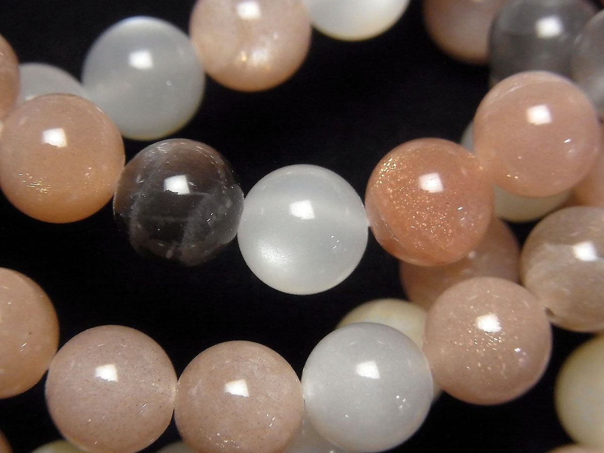 Multi-color Moonstone AA++ Round 8mm Bracelet