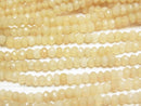 Yellow Opal AA+ Faceted Button Rondelle 1strand beads (aprx.13inch / 32cm)
