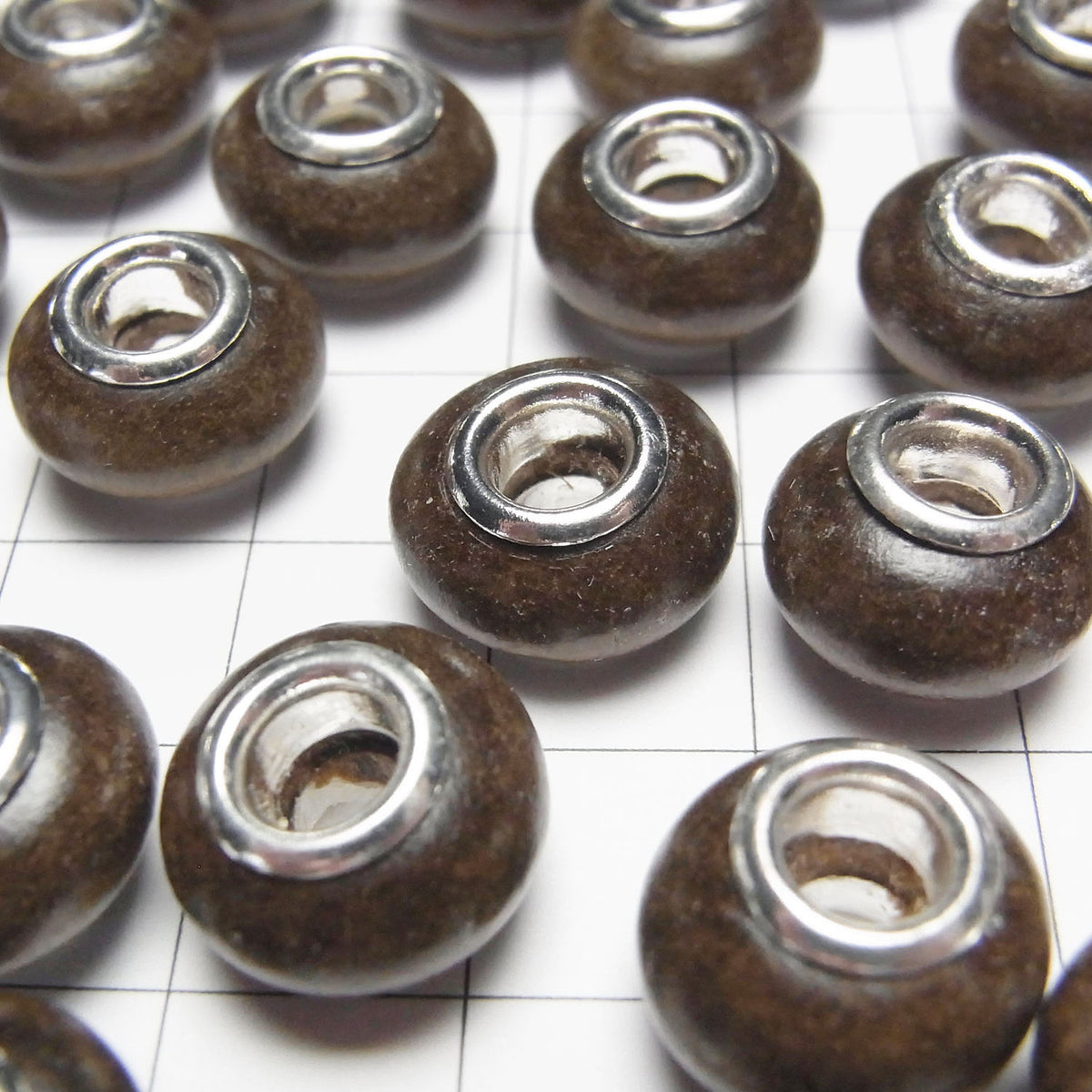 Graue Holz Rondelle 14mm [5mm Loch] 5 Stück 2,79 $!