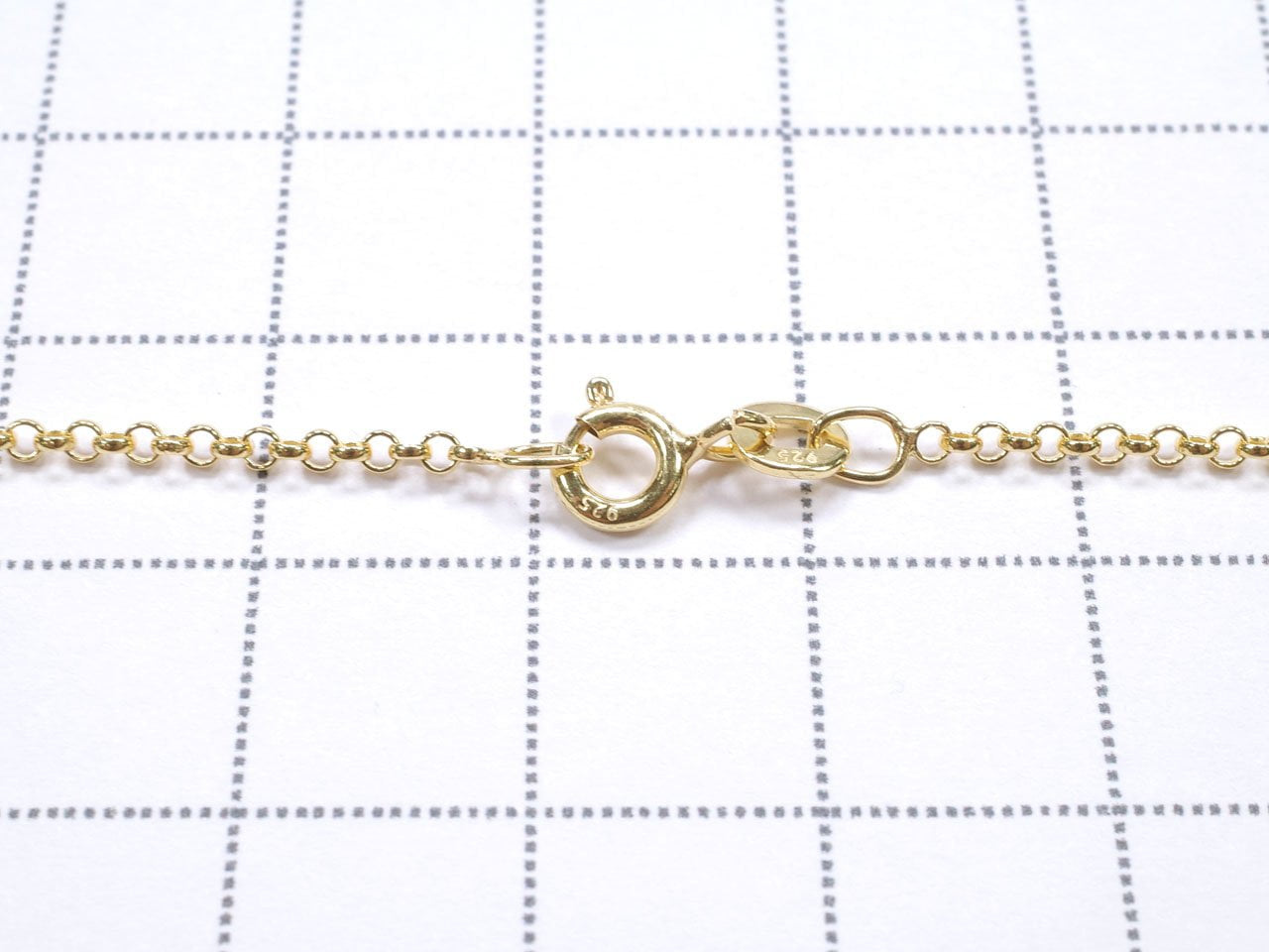 Silber925 Rolo Kette 1,6mm 18KGP [40cm][45cm][50cm][60cm] Halskette 1Stück