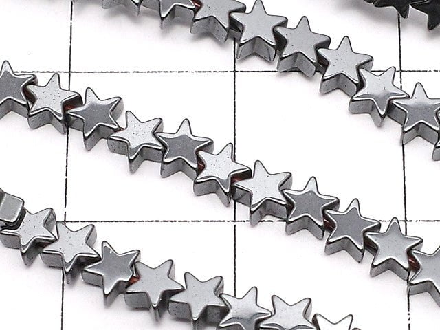 Hematite Star 4x4x2mm 1strand beads (aprx.15inch/38cm)