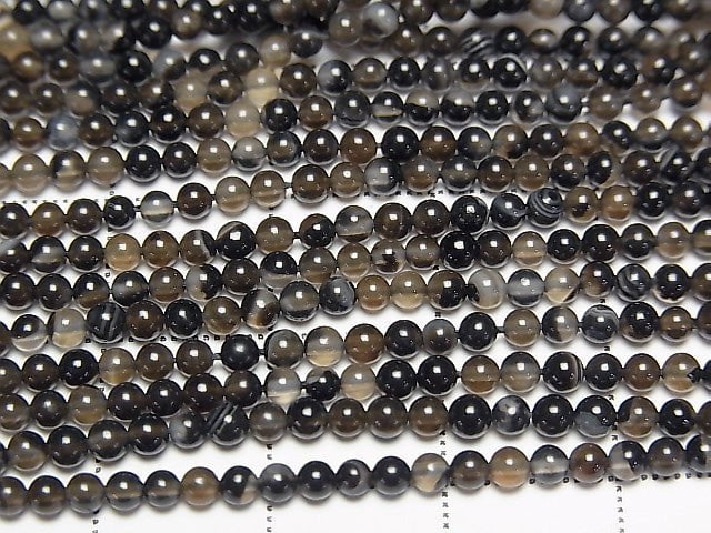 1strand $3.79! Stripe Onyx Round 2mm 1strand beads (aprx.15inch / 38cm)