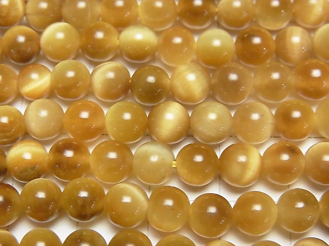 [Video] Golden Tiger's Eye AA++ Round 6mm 1strand beads (aprx.15inch / 37cm)