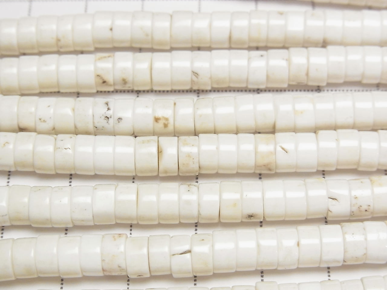 Magnesite Rondelle (Heishi )6x6x3mm 1strand beads (aprx.15inch/36cm)