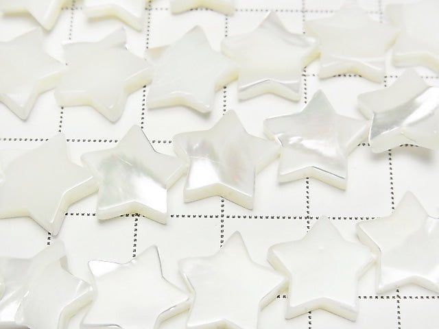 Mother of Pearl MOP White Star [6mm] [8mm] [10mm] [12mm] 1strand beads (aprx.15inch / 36cm)