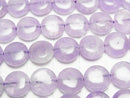 [Video] Lavender Amethyst AA ++ Coin 10x10x4mm half or 1strand beads (aprx.15inch / 37cm)