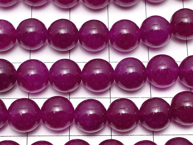 Wine red color Jade Round 8mm 1strand beads (aprx.14inch/35cm)