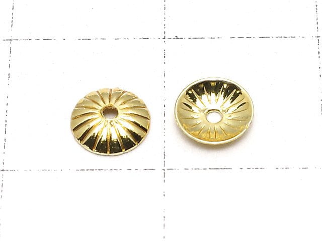 Metal Parts Bead cap 5 x 5 x 1. 2 mm gold color 10 pcs