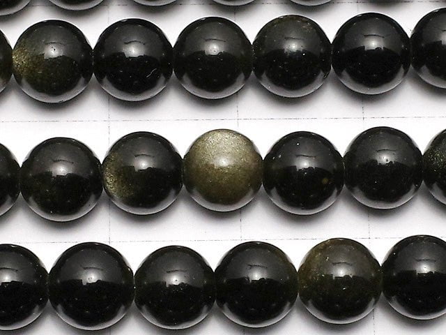 [Video]Golden Obsidian AAA Round 6mm 1strand beads (aprx.15inch/36cm)