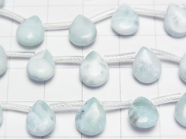 Larimar Pectolite AA Pear shape (Smooth) 10x8x5mm 1strand beads (aprx.7inch/18cm)