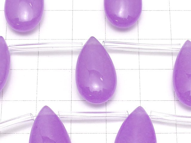 Purple color Jade Pear shape 22x12x7mm half or 1strand beads (aprx.15inch/36cm)