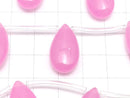 Pink color Jade Pear shape 22x12x7mm NO.2 half or 1strand beads (aprx.15inch/38cm)