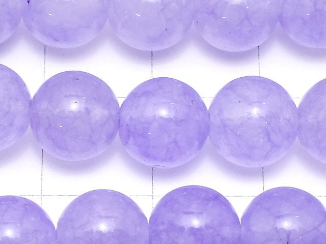 Purple Color Jade (Clear Type) Round 8mm 1strand beads (aprx.14inch / 35cm)