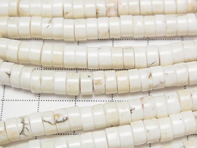 1strand $4.79! Magnesite   Rondelle (Tube )6x6x3mm 1strand beads (aprx.15inch/37cm)