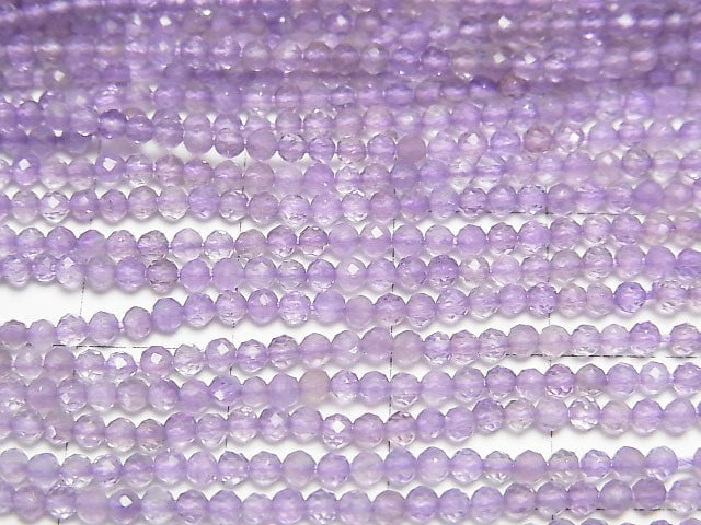 [Video]High Quality! Pink Amethyst AAA- Semi Faceted Round 2mm 1strand beads (aprx.12inch/30cm)