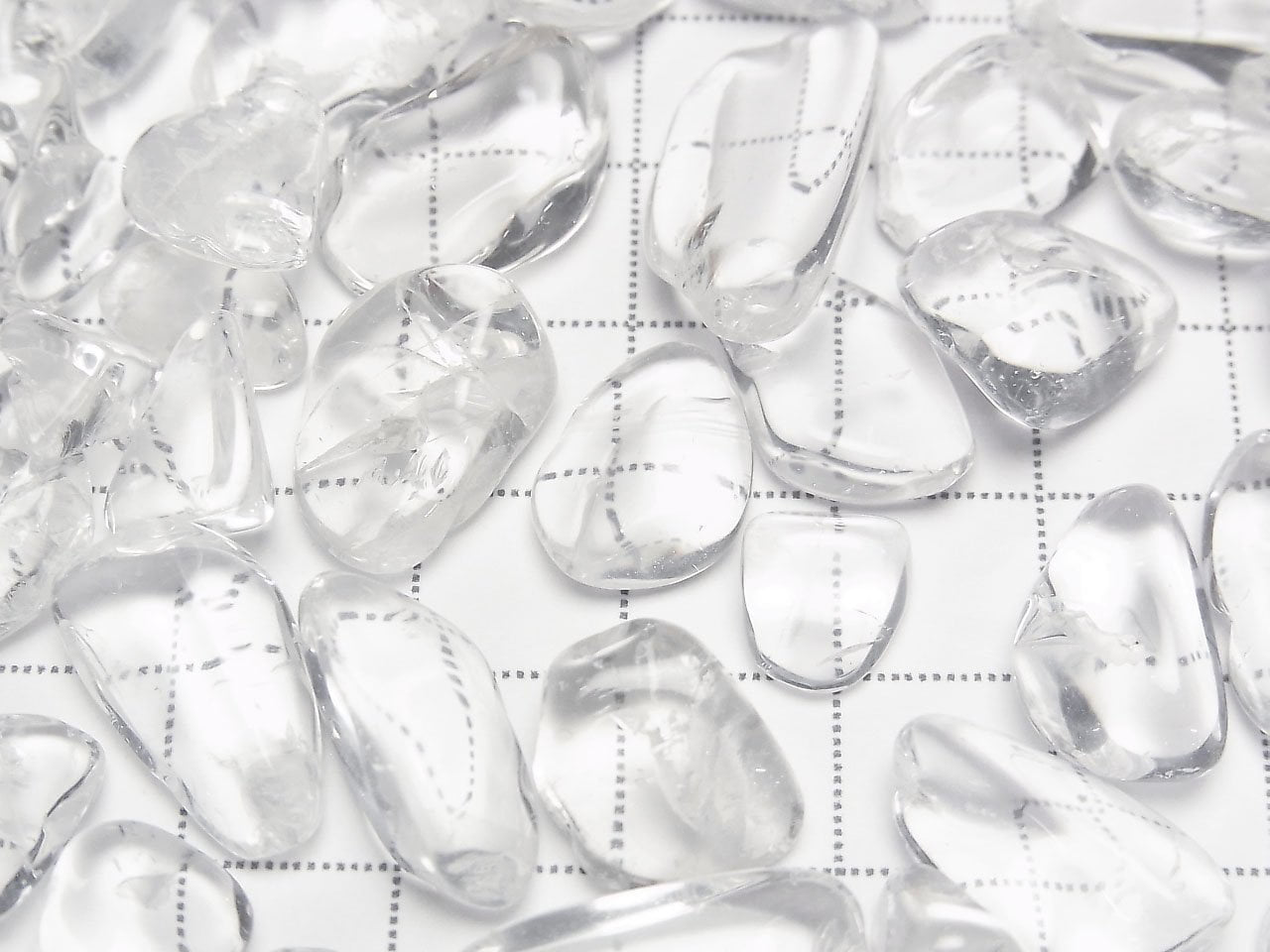 Cristal de quartz de haute qualité AAA - Paillettes non percées [Grande taille] 100 grammes