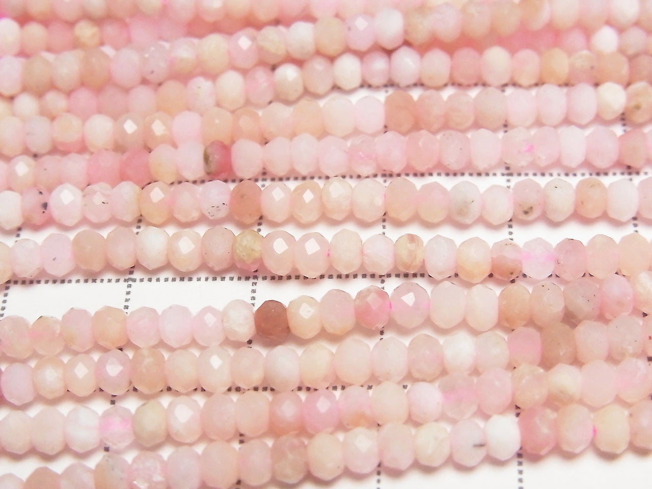 High Quality! Pink Opal AA++ Faceted Button Rondelle 3x3x2mm 1strand beads (aprx.15inch/38cm)