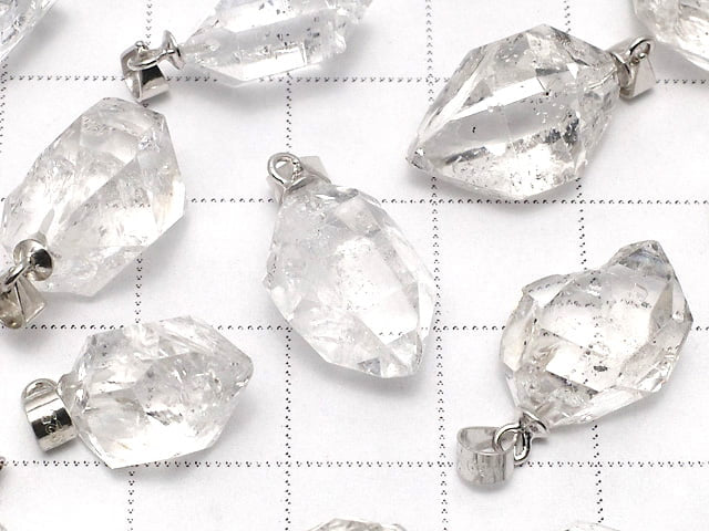 [Video] NYHerkimer Diamond AAA Rough Rock Nugget Pendant [L size] Silver925 1pc