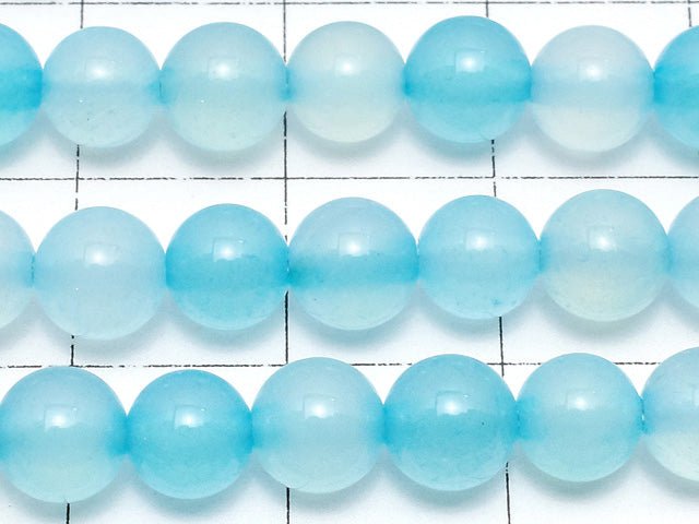 [Video] Sea Blue Chalcedony AA++ Round 6mm 1strand beads (aprx.14inch/35cm)