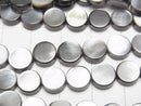 High Quality Black Shell (Black-lip Oyster)AAA Flat Coin 8x8x2mm 1strand beads (aprx.15inch/36cm)