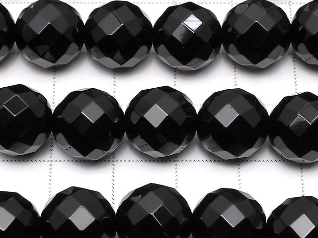 [Video] Onyx  64Faceted Round 12mm 1strand beads (aprx.15inch/36cm)