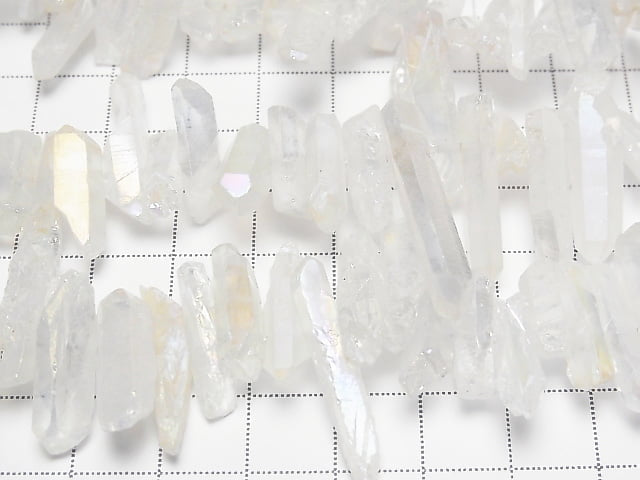 [Video] Crystal Natural Point Cut AB Coating 1strand beads (aprx.15inch / 37cm)