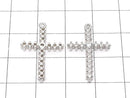 Metal Parts 24x16mm Cross Silver color (with CZ) 1pc $2.79!
