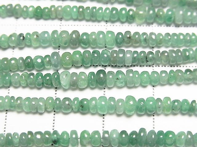 [Video]Emerald AAA- Rondelle half or 1strand beads (aprx.5inch/12cm)