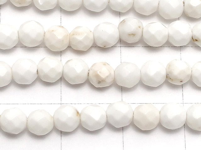 Magnesite  32Faceted Round 4mm 1strand beads (aprx.15inch/36cm)