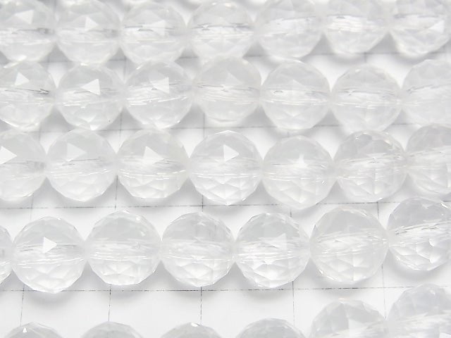 [Video] High Quality!  Milky Quartz AAA Triangle Faceted Round 8mm  half or 1strand beads (aprx.15inch/37cm)